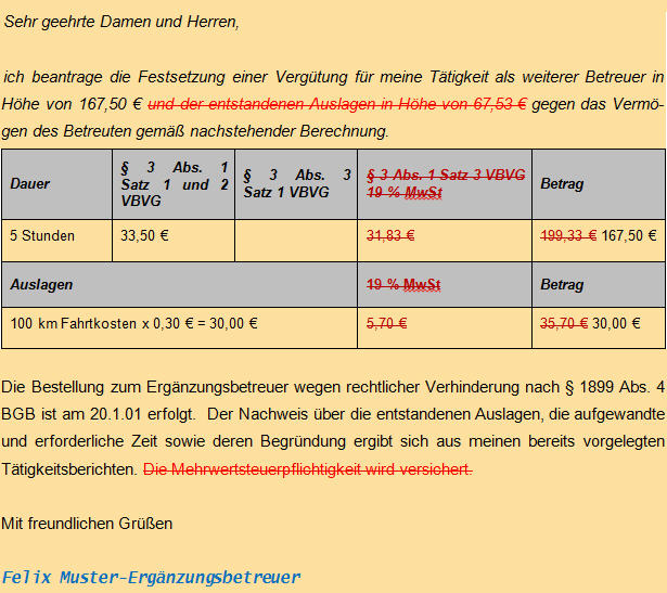 Vergütung betreuer